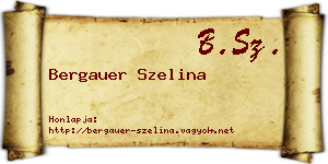 Bergauer Szelina névjegykártya